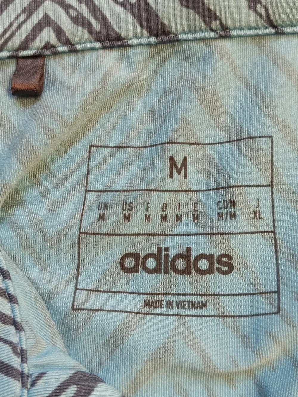 Adidas Ultimate365 Allover Print Polo Shirt Golf Medium Blue Chevron Performance